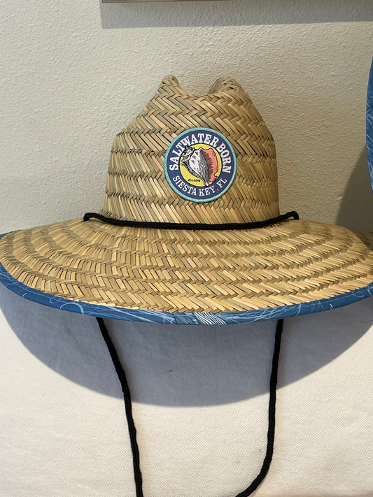 Siesta Key Shark Brim Lifeguard Straw Hat