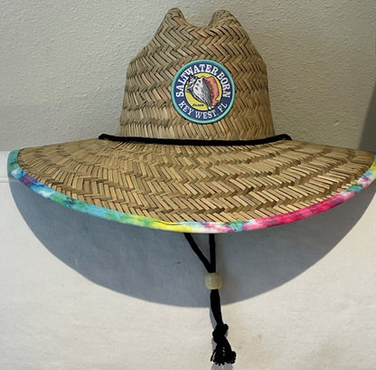 Saltwater Born Key West Tie-Dye Lifeguard Straw Hat