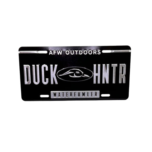 American Flyway Waterfowl Black Embossed Duck Hunter License Plate