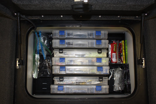 AMPD Marine NPDSK0012 Skeeter®  2010 ZX 225, 2012-2014 ZX20/21, 2014-2016 FX, 2009-2011 ZX200 FRONT DECK COMPARTMENT 2 TRAY SYSTEM
