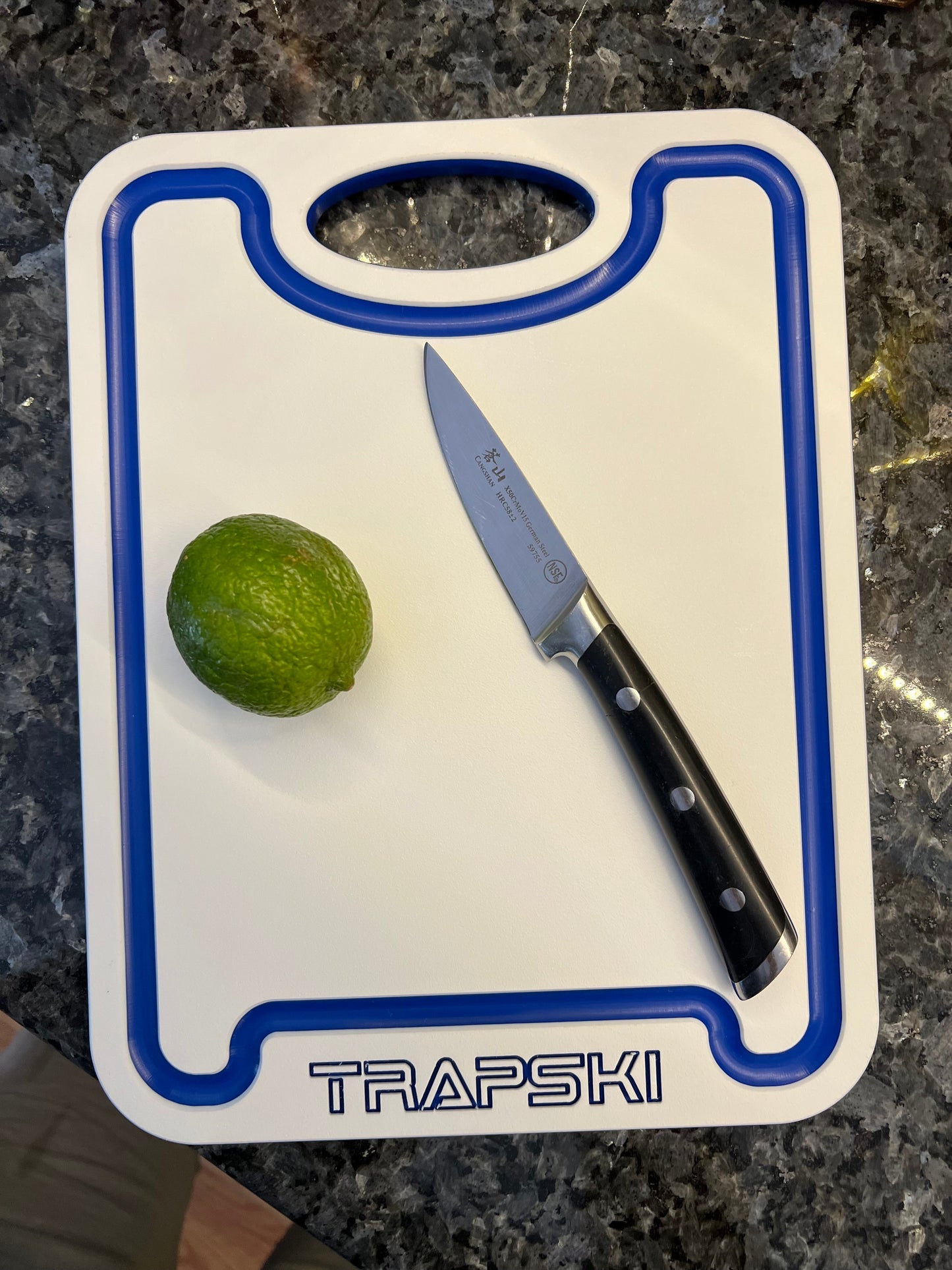 TRAPSKI Premium 1/2 Inch Thick HDPE Cutting Boards | Food-Grade Kitchen Prep Surface | Juice Grooves | Made in the USA