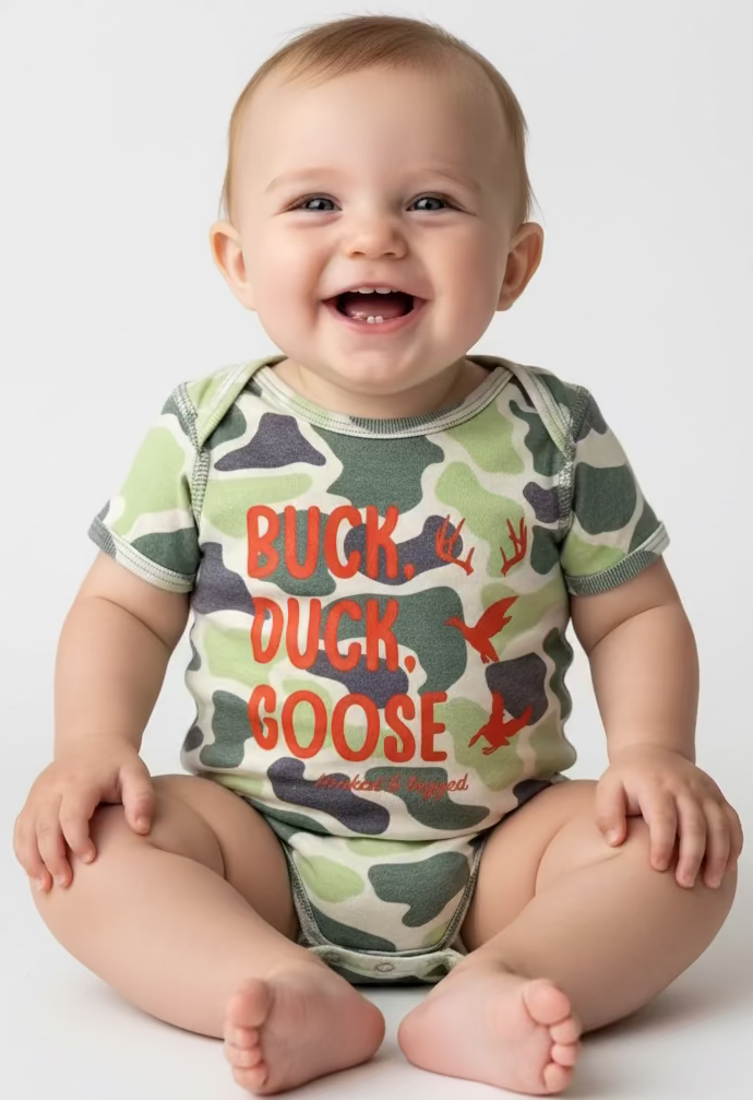 Hooked & Tagged  - Buck, Duck, Goose Onesie