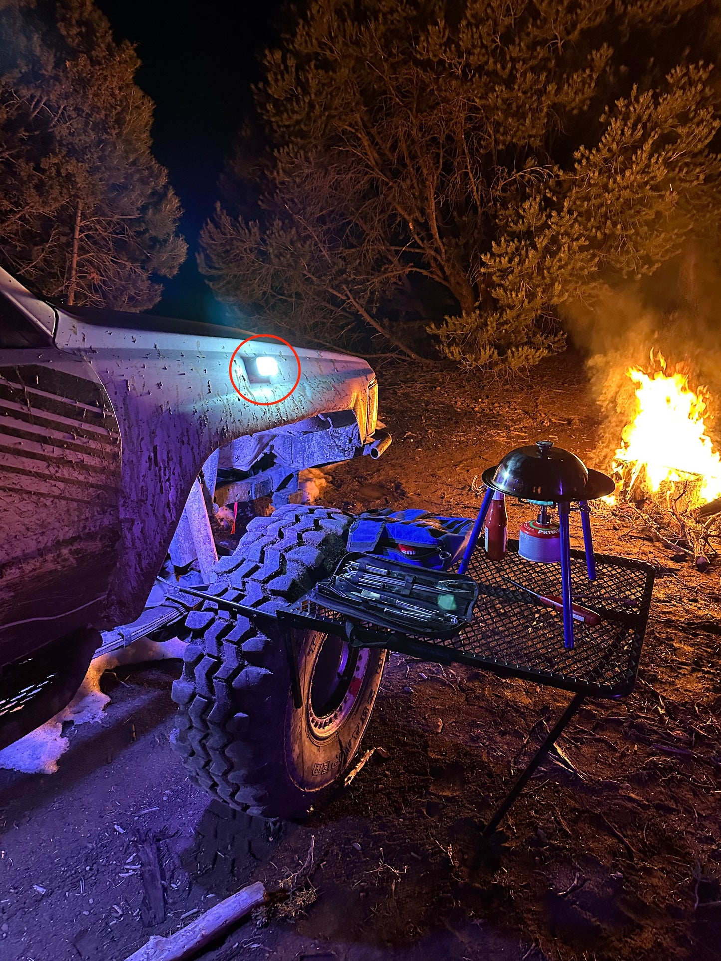 Tailgaters Tire Table Magnetic Overland Light