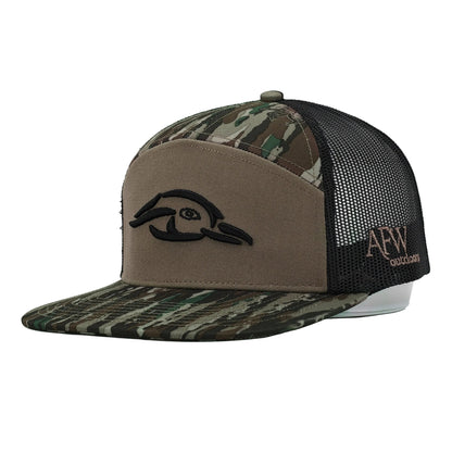 American Flyway Waterfowl Realtree Original 7 Panel Duck Logo Hat