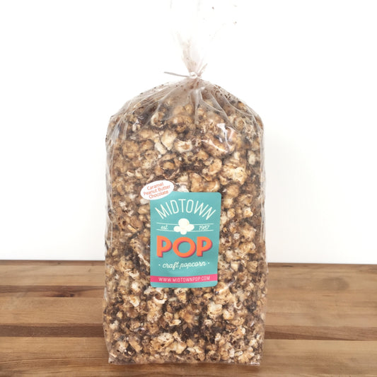 Midtown POP Caramel Peanut Butter Chocolate 🥹 Gourmet Popcorn