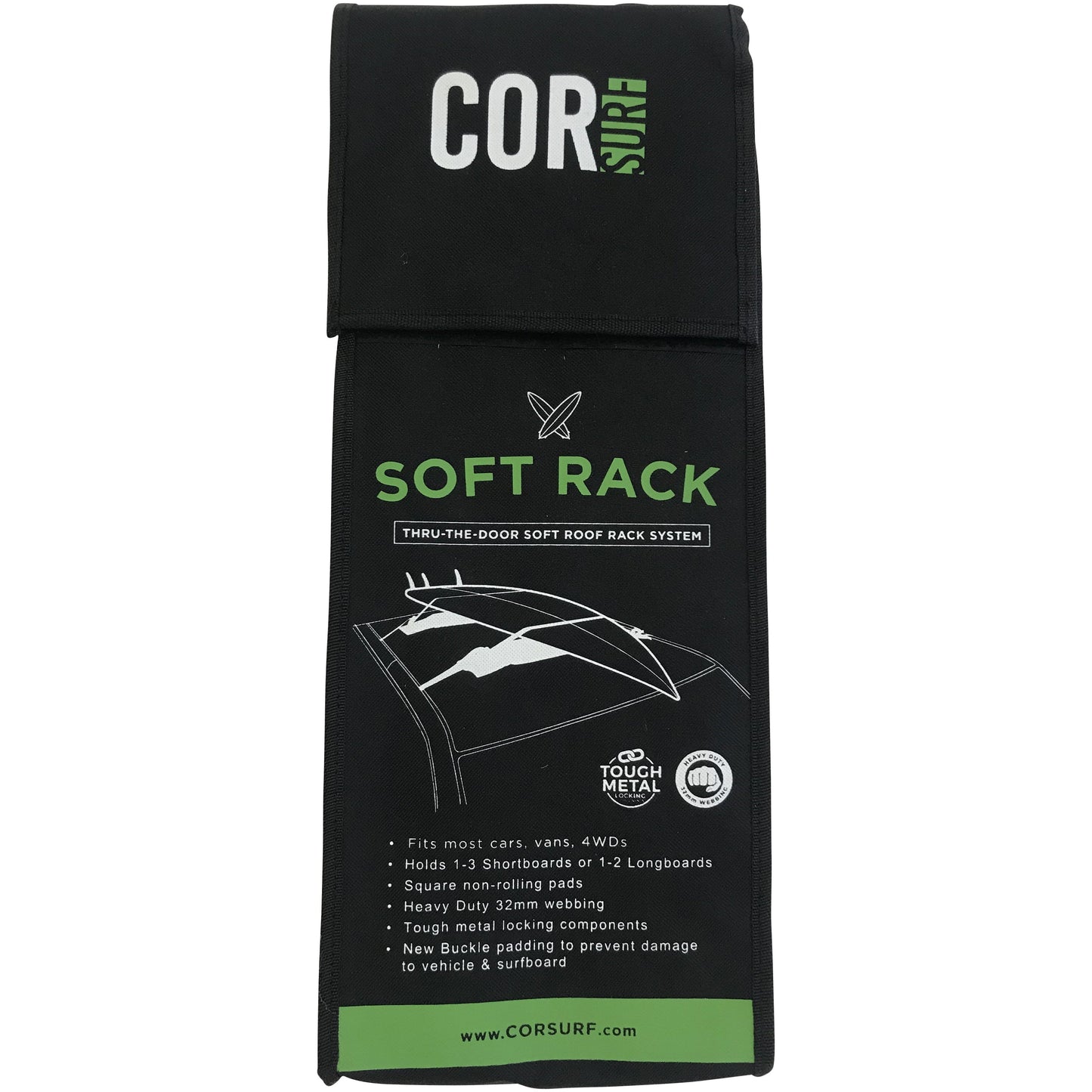 COR Surf Soft Car Racks | Universal Fit Roof Rack for Surf, SUP Canoe or Kayak