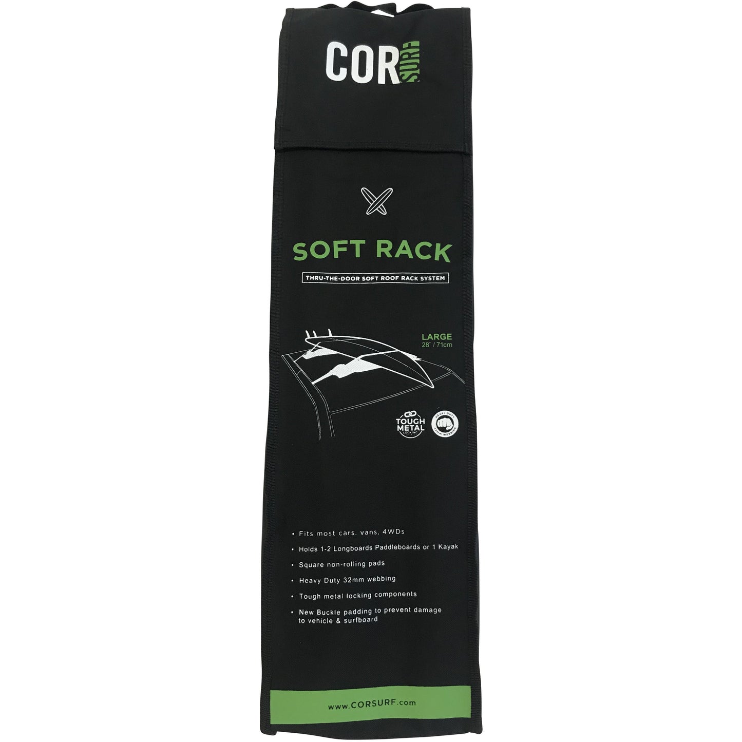 COR Surf Soft Car Racks | Universal Fit Roof Rack for Surf, SUP Canoe or Kayak