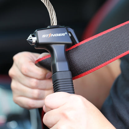 Stinger Survival Tools Life-Saving Whip Car Emergency Tools (Black)