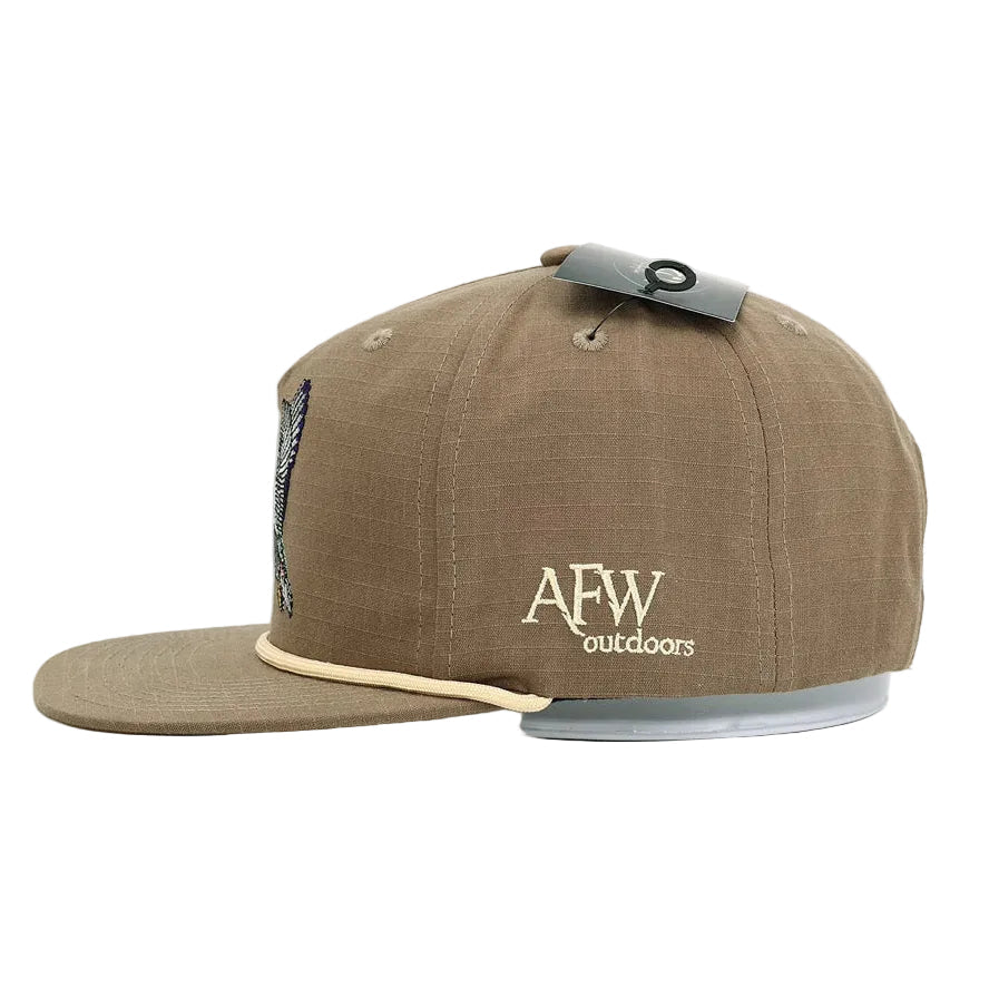 American Flyway Waterfowl Flying Wood Duck Brown RipStop Hat