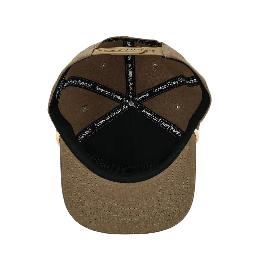 American Flyway Waterfowl Flying Wood Duck Brown RipStop Hat