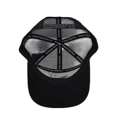 AF Waterfowl Flying Wood Duck Black 7 Panel Hat Trucker
