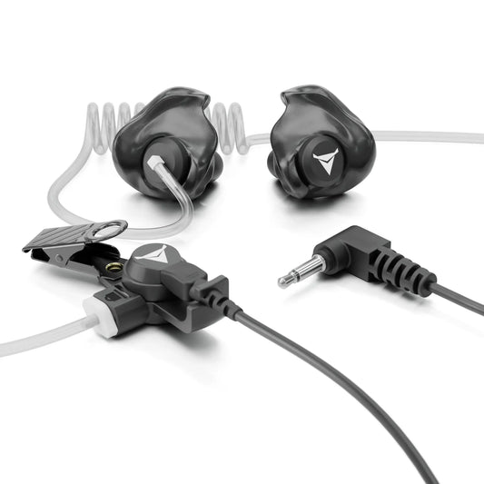 Decibullz +Isolation Custom Molded Listen-Only Surveillance Acoustic Tube Headset