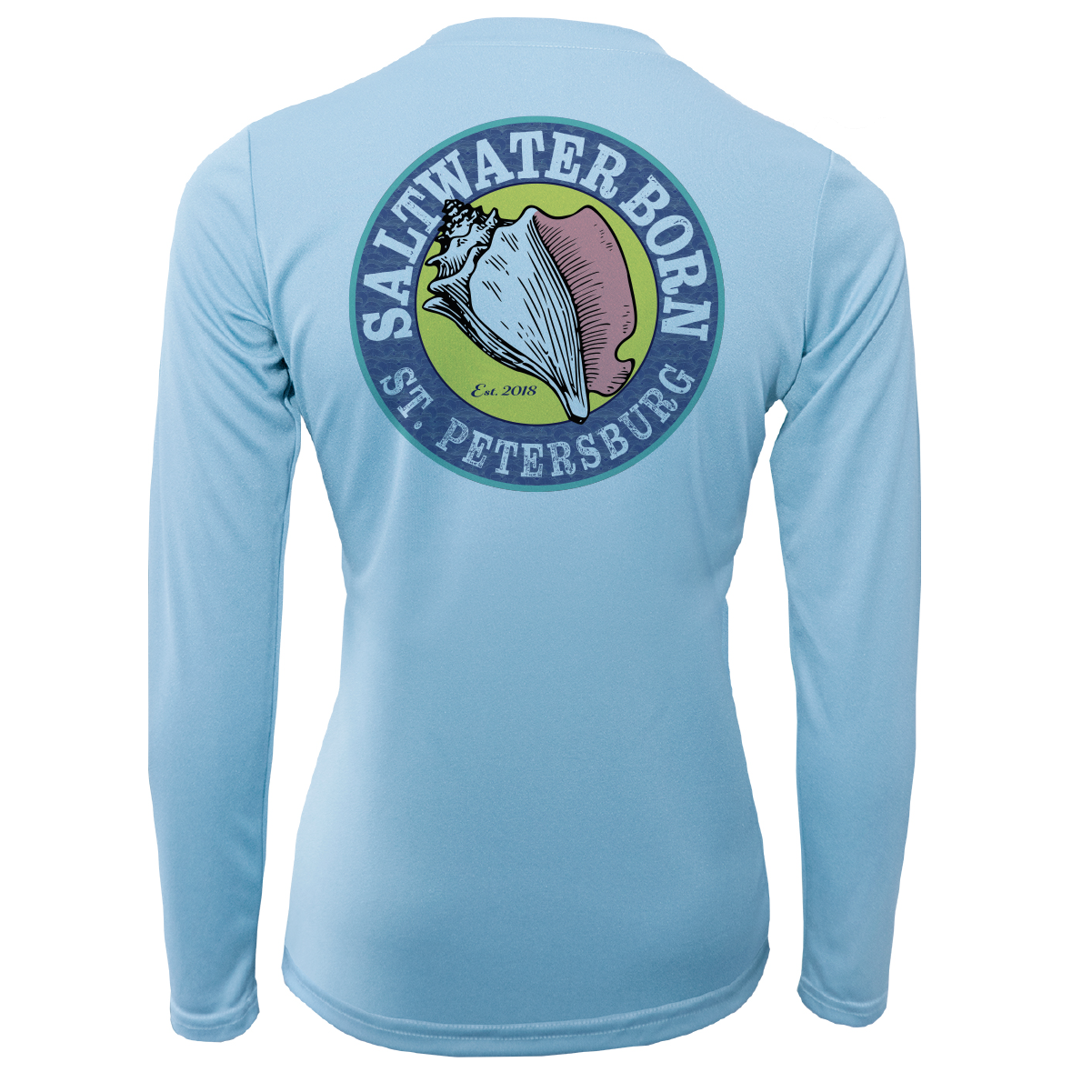 Saltwater Born St. Petersburg, Florida Girl Women's Long Sleeve UPF 50+ Dry-Fit Shirt