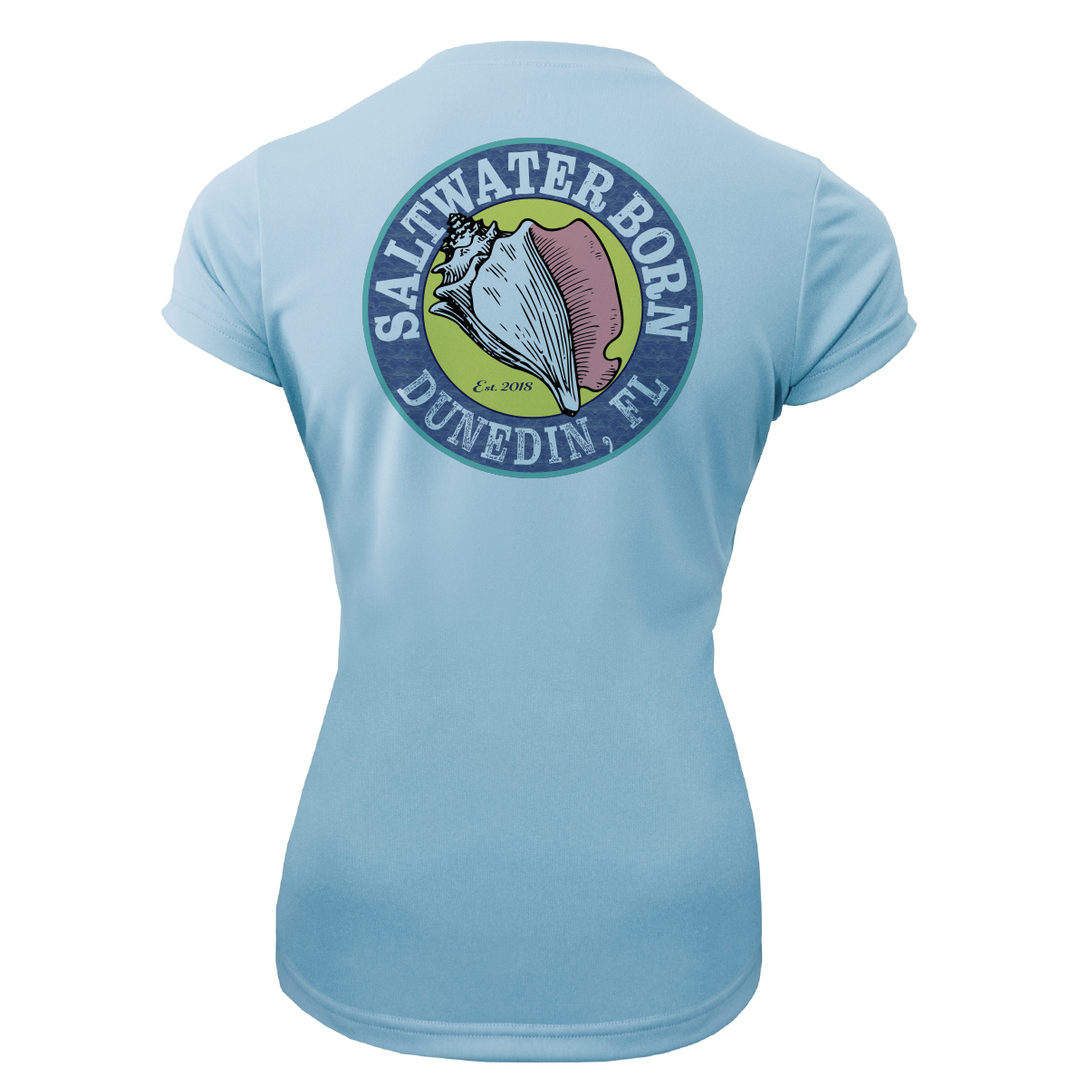 Saltwater Born Dunedin Florida Girl Women's Short Sleeve UPF 50+ Dry-Fit Shirt