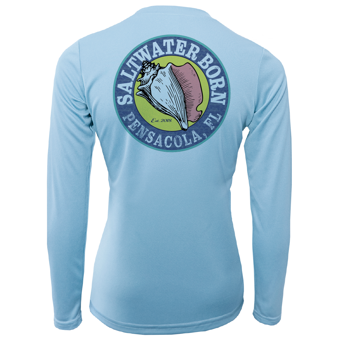 Saltwater Born Pensacola, FL "Saltwater Hair Don't Care" Long Sleeve UPF 50+ Dry-Fit Shirt