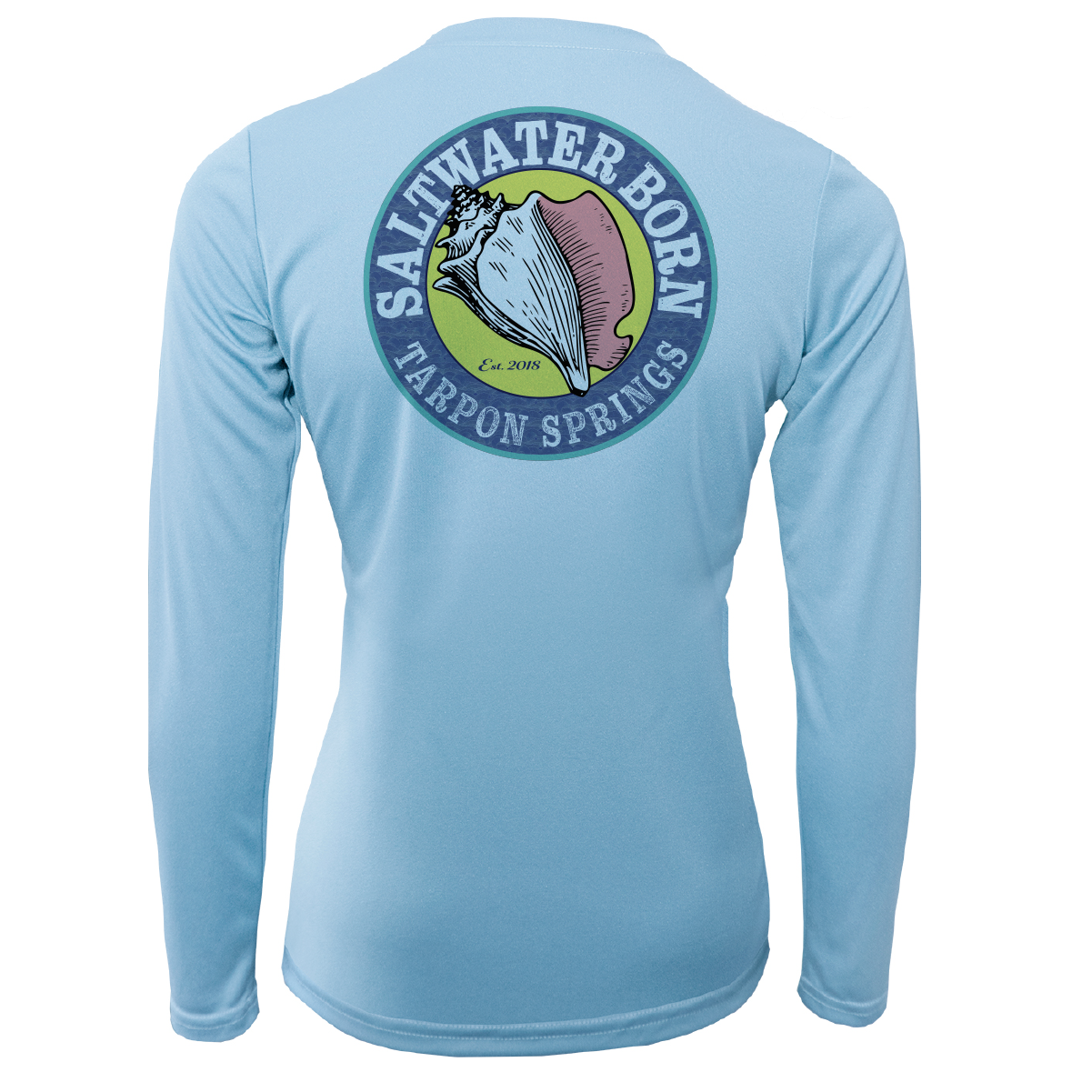 Saltwater Born Tarpon Springs, FL "Saltwater Hair Don't Care" Long Sleeve UPF 50+ Dry-Fit Shirt