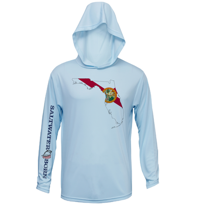 Saltwater Born State of Florida Long Sleeve UPF 50+ Dry-Fit Hoodie
