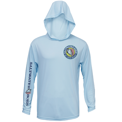 Saltwater Born St. Pete Beach, FL Blue Marlin Long Sleeve UPF 50+ Dry-Fit Hoodie