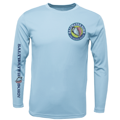 Saltwater Born New Smyrna Beach, FL Logo Men's Long Sleeve UPF 50+ Dry-Fit Shirt