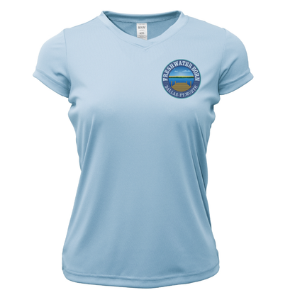 Saltwater Born DFW, TX Freshwater Born "All For Rum and Rum For All" Women's Short Sleeve UPF 50+ Dry-Fit Shirt