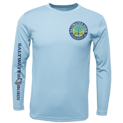 Saltwater Born Charleston, SC Kraken Palmetto Logo Men's Long Sleeve UPF 50+ Dry-Fit Shirt