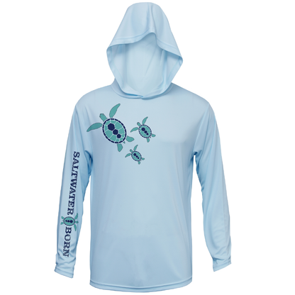 Saltwater Born Baby Turtles Long Sleeve UPF 50+ Dry-Fit Hoodie