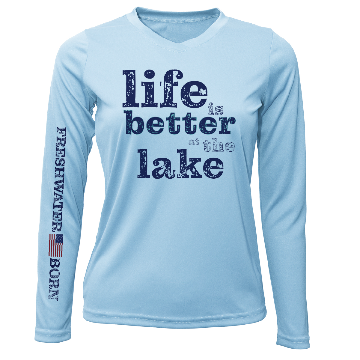 Saltwater Born Florida "Life is Better at the Lake" Women's Long Sleeve UPF 50+ Dry-Fit Shirt