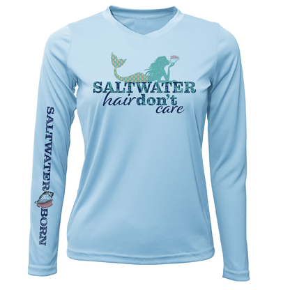 Saltwater Born Pensacola, FL "Saltwater Hair Don't Care" Long Sleeve UPF 50+ Dry-Fit Shirt