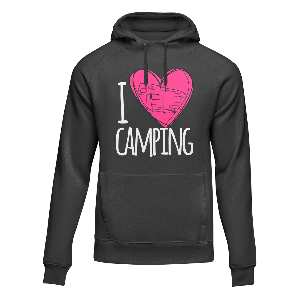 Outdoorzees I Love Camping Adult Fleece Hoodie
