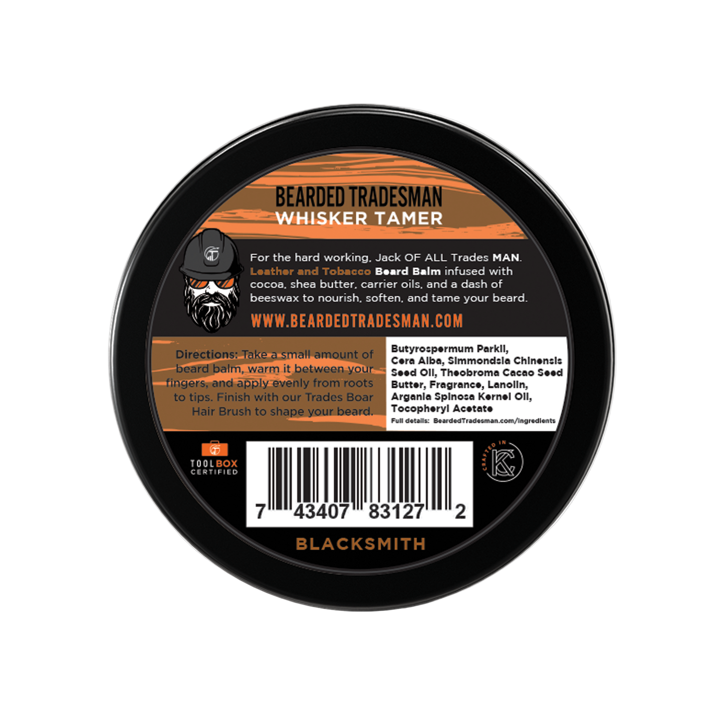 Bearded Tradesman Blacksmith  – Leather & Tobacco - Whisker Tamer