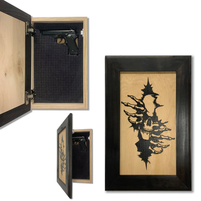 Bellewood Designs - Gothic Skull Decorative Gun Cabinet