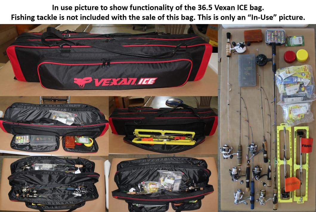 VEXAN® 36.5" Ice Fishing Combo Rod Tackle Bag