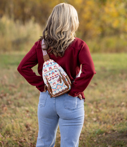 Concealed Carry Aztec Indie Canvas Sling by Lady Conceal