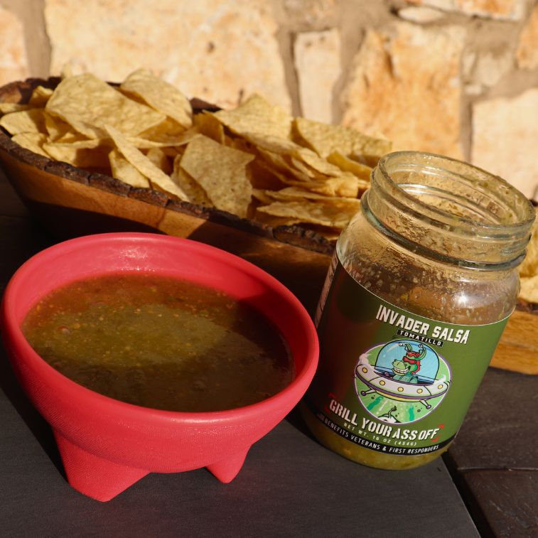 Grill Your Ass Off Invader Tomatillo Salsa