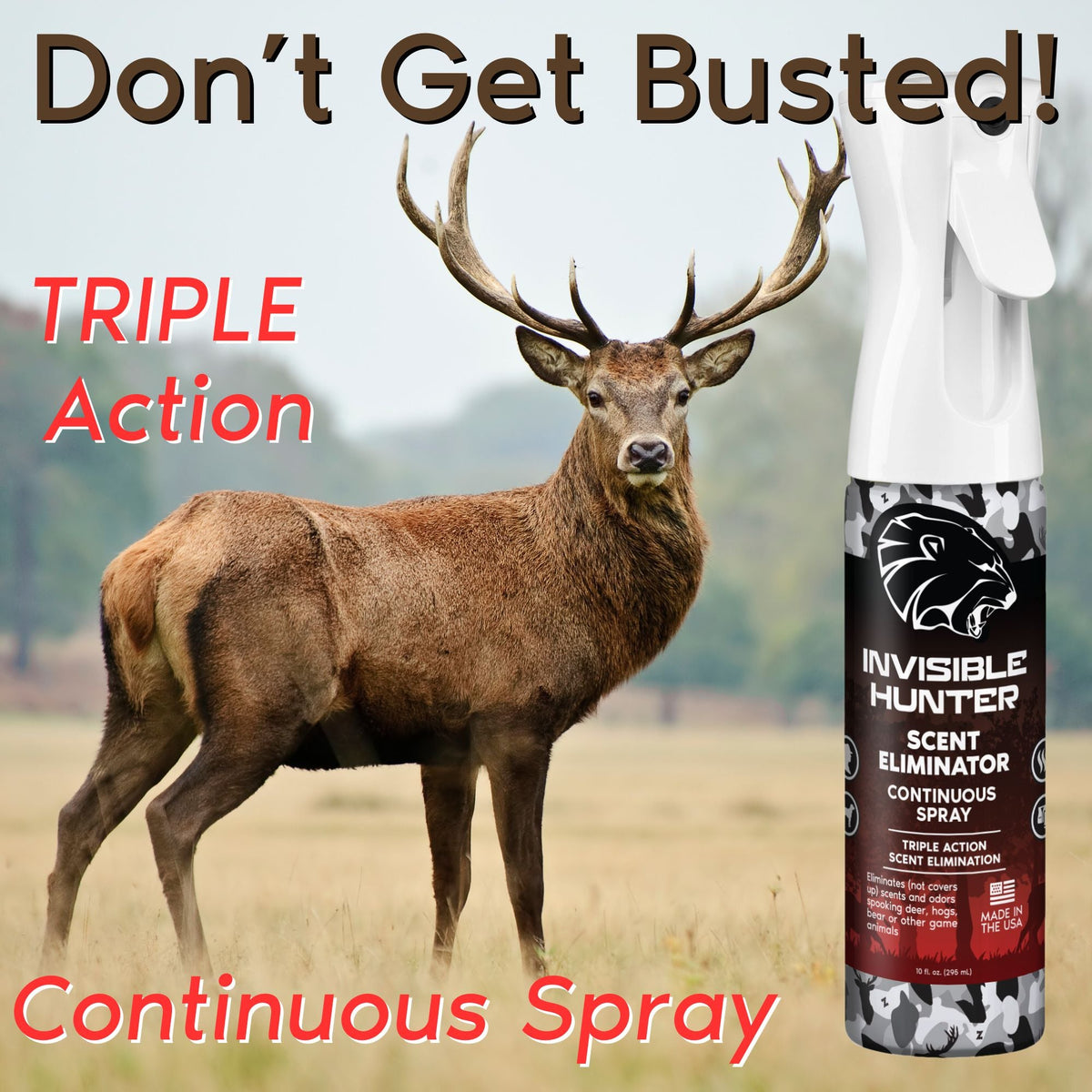 Zone Protects Invisible Hunter Scent Eliminator Continuous Spray