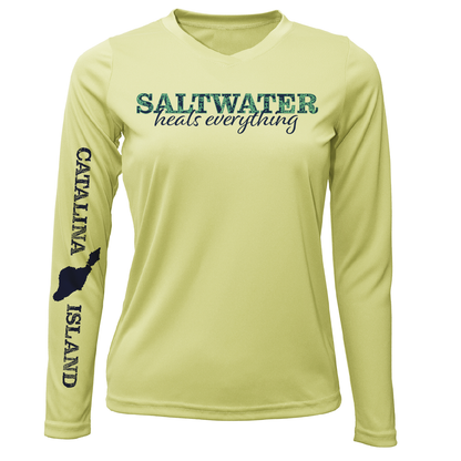 Saltwater Born Catalina Island "Saltwater Heals Everything" Long Sleeve UPF 50+ Dry-Fit Shirt