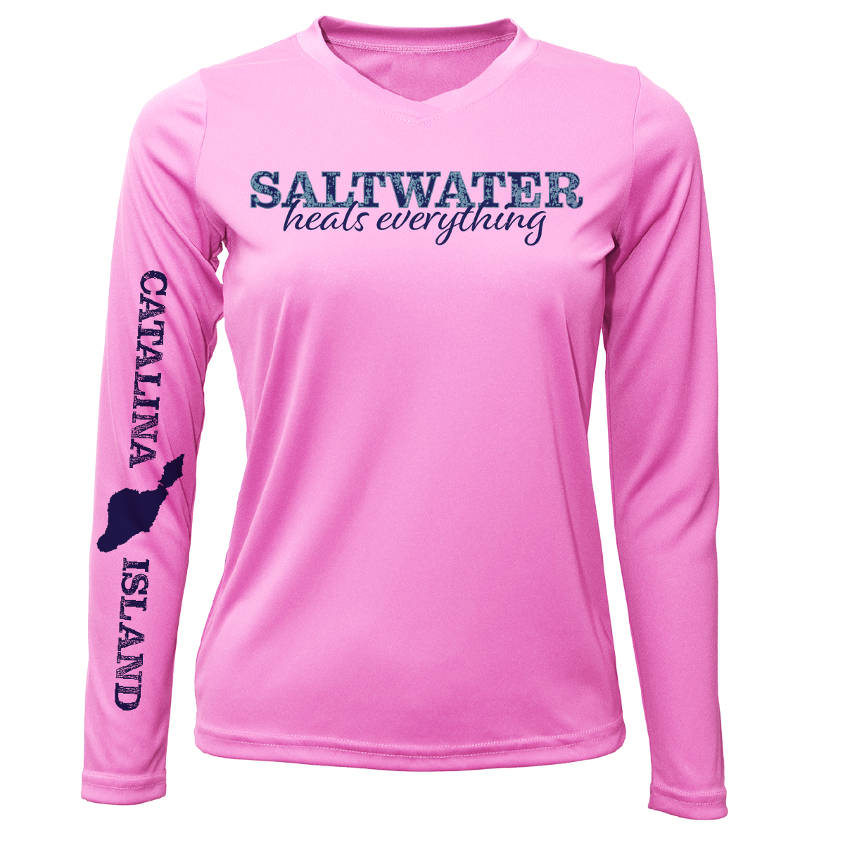 Saltwater Born Catalina Island "Saltwater Heals Everything" Long Sleeve UPF 50+ Dry-Fit Shirt