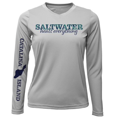 Saltwater Born Catalina Island "Saltwater Heals Everything" Long Sleeve UPF 50+ Dry-Fit Shirt