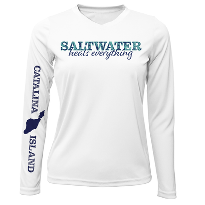 Saltwater Born Catalina Island "Saltwater Heals Everything" Long Sleeve UPF 50+ Dry-Fit Shirt