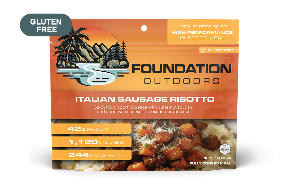 Foundation Outdoors Spicy Italian Pork Sausage Risotto Meal