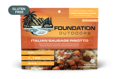 Foundation Outdoors Spicy Italian Pork Sausage Risotto Meal