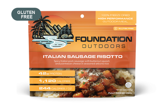 Foundation Outdoors Spicy Italian Pork Sausage Risotto Meal