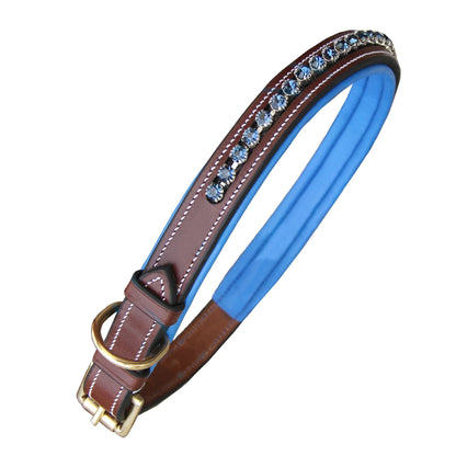 Bridles & Reins ExionPro Dark Blue Bling Dog Collar
