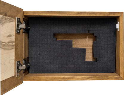 Bellewood Designs - Iwo Jima Flag Raising Decorative Wall-Mounted Secure Gun Cabinet
