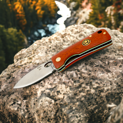 Kam Knife – J10 - Red Inlay Handle - Pocket Knife