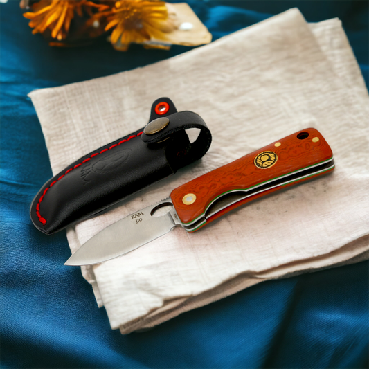 Kam Knife – J10 - Red Inlay Handle - Pocket Knife