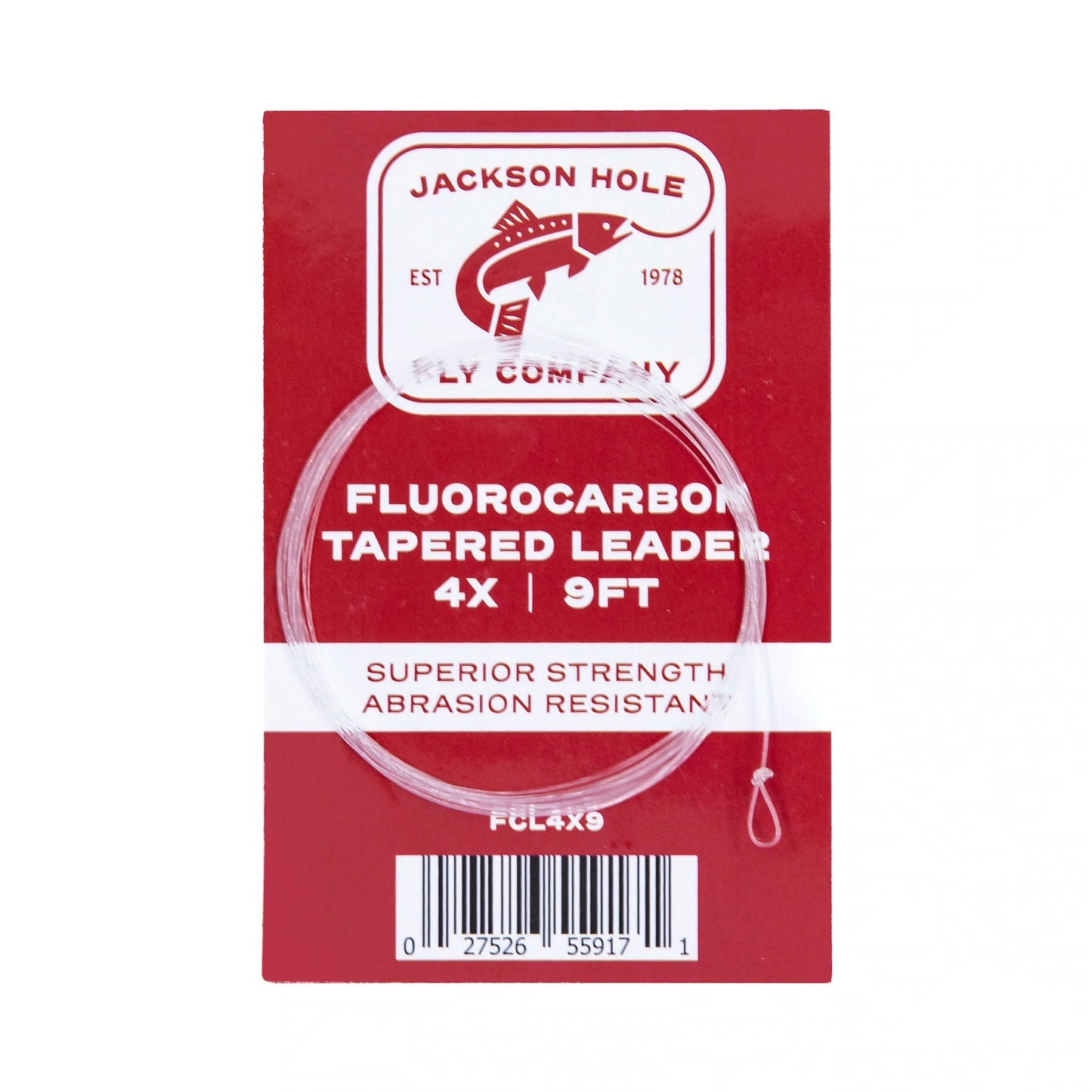 Jackson Hole Fly Co  9ft Fluoroflex Fluorocarbon Tapered Leader – 3 Pack