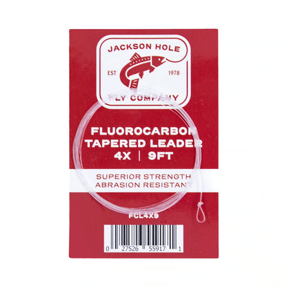 Jackson Hole Fly Co  9ft Fluoroflex Fluorocarbon Tapered Leader – 3 Pack