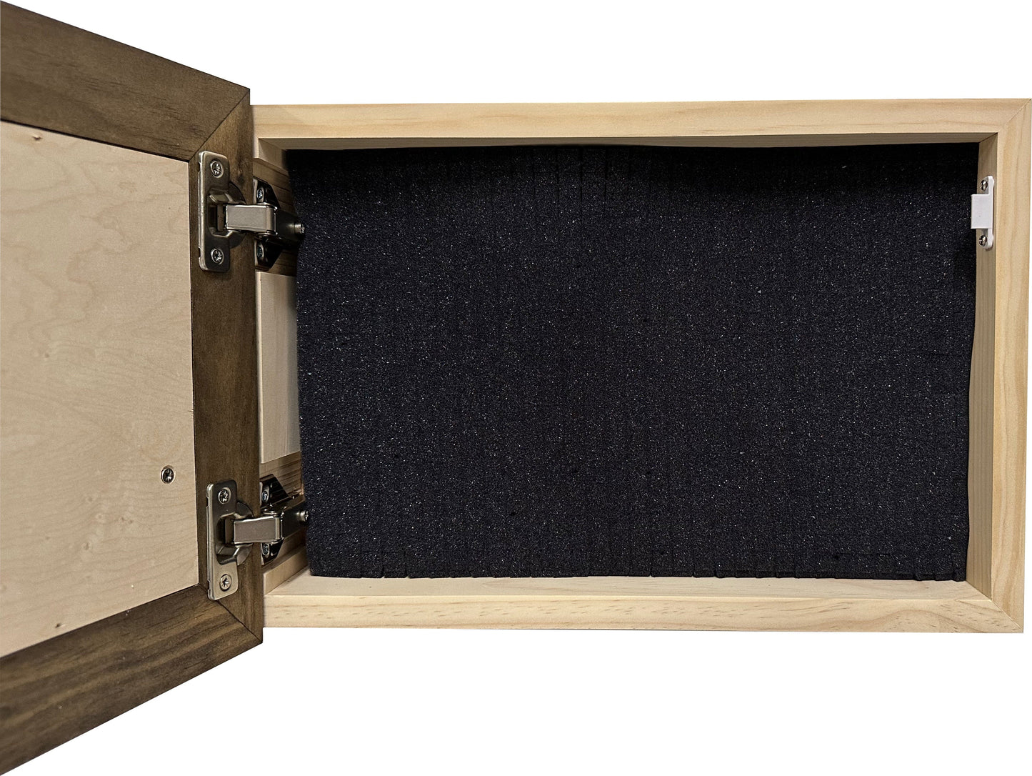 Bellewood Designs - American Flag Decorative Wall-Mounted Gun Cabinet (Jacobean & Natural)