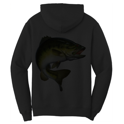 Saltwater Born Texas Freshwater Born Men's Largemouth Bass Cotton Hoodie